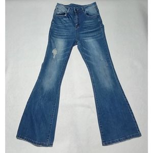 Roswear Ripped High Rise  Flared Jeans Size Medium 8-10